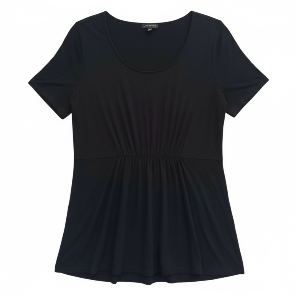 Lane Bryant Classic Black Short Sleeve Top Size 14/16